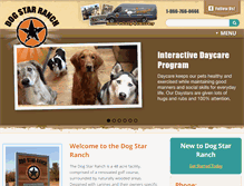 Tablet Screenshot of dogstarranch.com